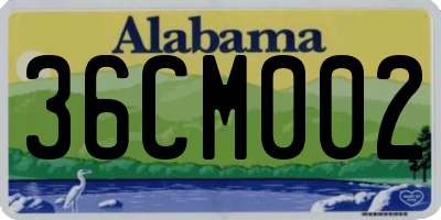 AL license plate 36CM002