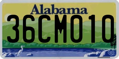 AL license plate 36CM010