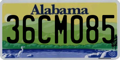 AL license plate 36CM085