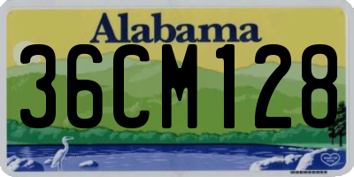 AL license plate 36CM128