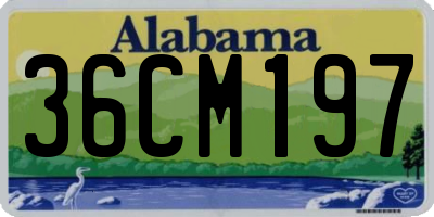 AL license plate 36CM197