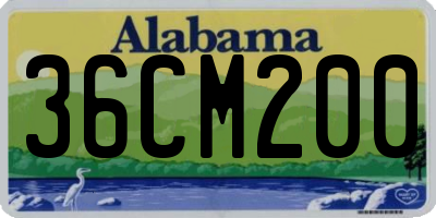 AL license plate 36CM200