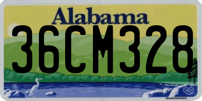 AL license plate 36CM328