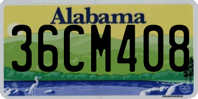 AL license plate 36CM408