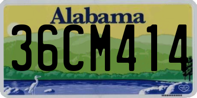 AL license plate 36CM414