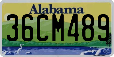 AL license plate 36CM489