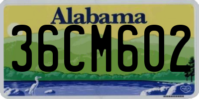 AL license plate 36CM602