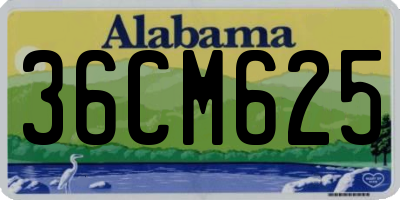 AL license plate 36CM625