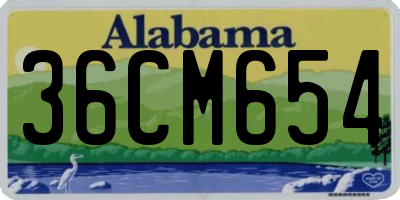AL license plate 36CM654