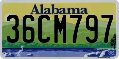 AL license plate 36CM797