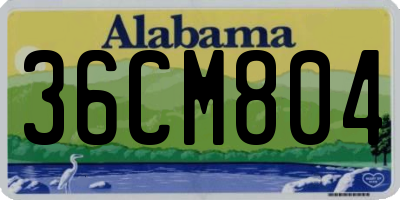 AL license plate 36CM804
