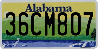 AL license plate 36CM807