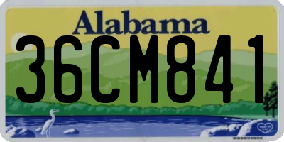 AL license plate 36CM841