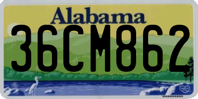 AL license plate 36CM862