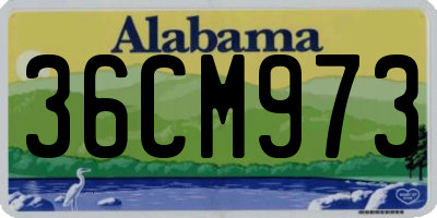 AL license plate 36CM973