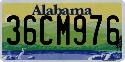 AL license plate 36CM976