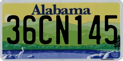 AL license plate 36CN145