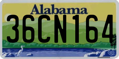 AL license plate 36CN164