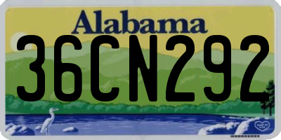 AL license plate 36CN292