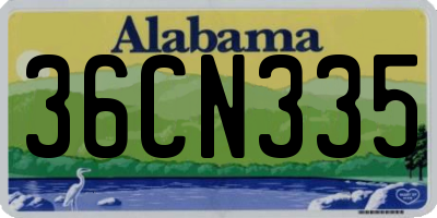 AL license plate 36CN335