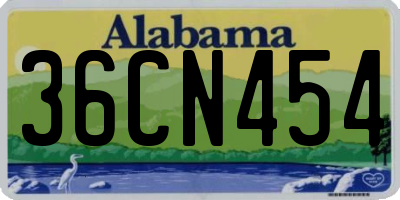 AL license plate 36CN454