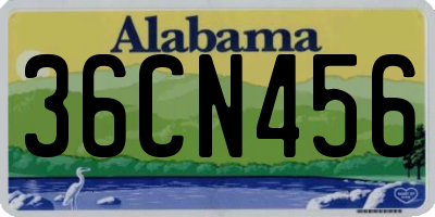AL license plate 36CN456