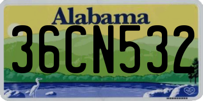 AL license plate 36CN532