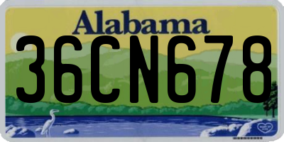 AL license plate 36CN678
