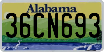 AL license plate 36CN693