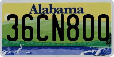 AL license plate 36CN800