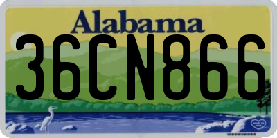 AL license plate 36CN866