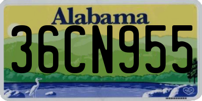 AL license plate 36CN955