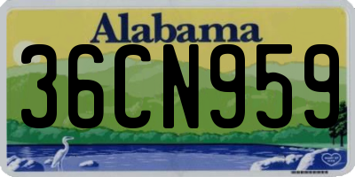 AL license plate 36CN959