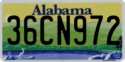 AL license plate 36CN972