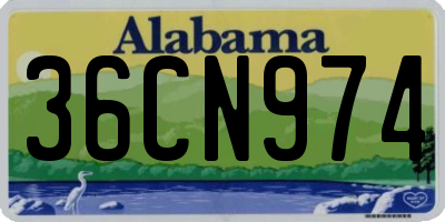 AL license plate 36CN974