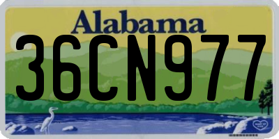 AL license plate 36CN977