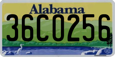 AL license plate 36CO256