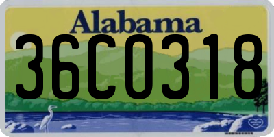AL license plate 36CO318