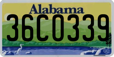 AL license plate 36CO339