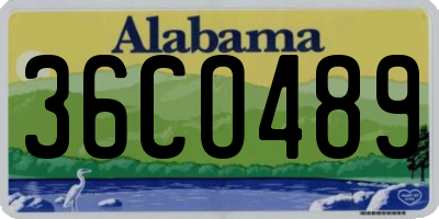 AL license plate 36CO489