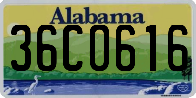 AL license plate 36CO616
