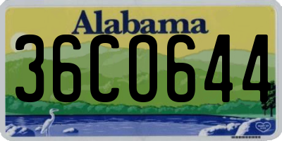 AL license plate 36CO644