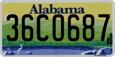 AL license plate 36CO687