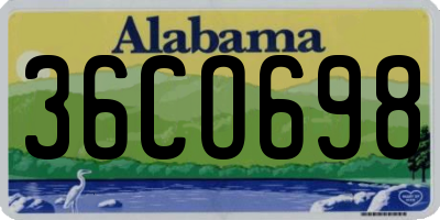 AL license plate 36CO698