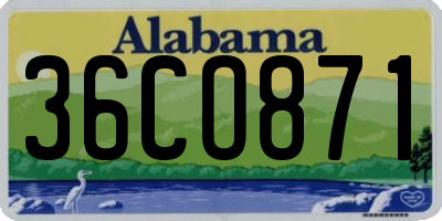 AL license plate 36CO871