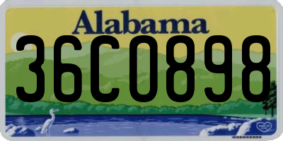 AL license plate 36CO898