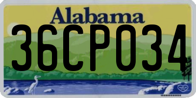 AL license plate 36CP034