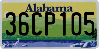 AL license plate 36CP105