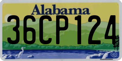 AL license plate 36CP124