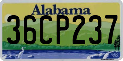 AL license plate 36CP237